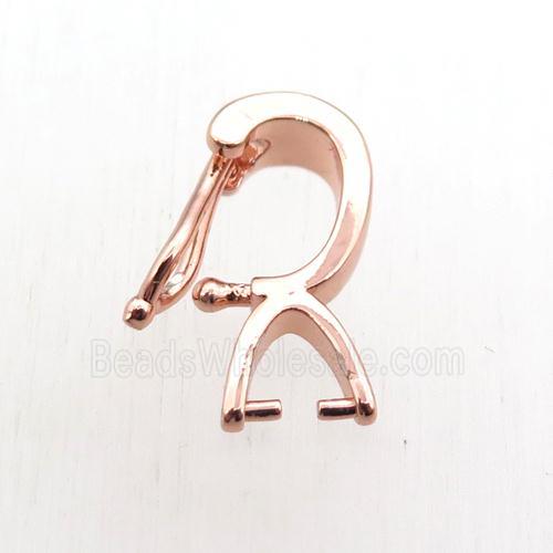 copper hanger bail, rose gold