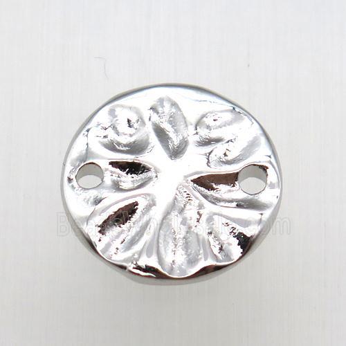 copper circle connector, platinum plated