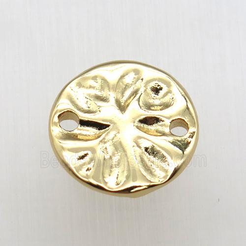 copper circle connector, gold plated