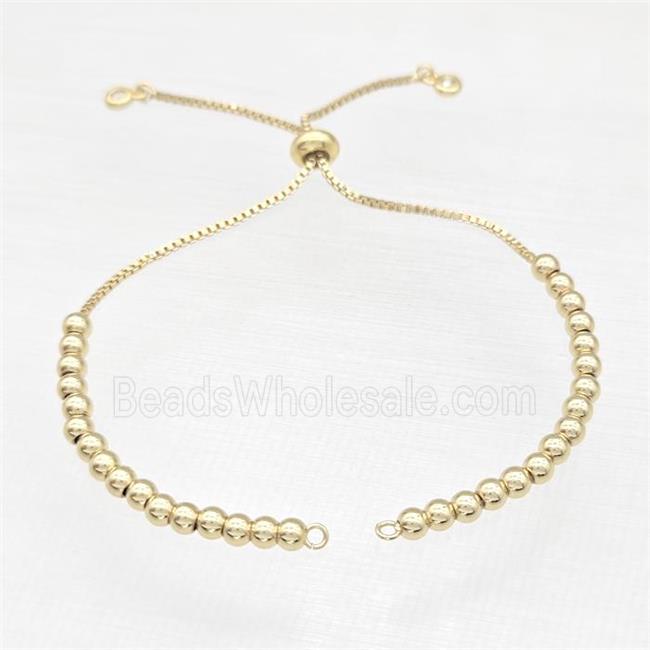 copper bracelet chain, gold plated