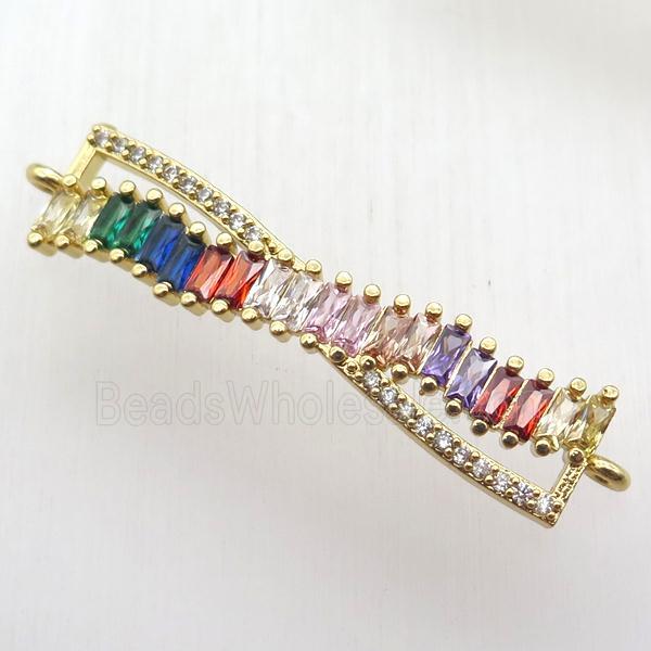 copper connector paved zircon