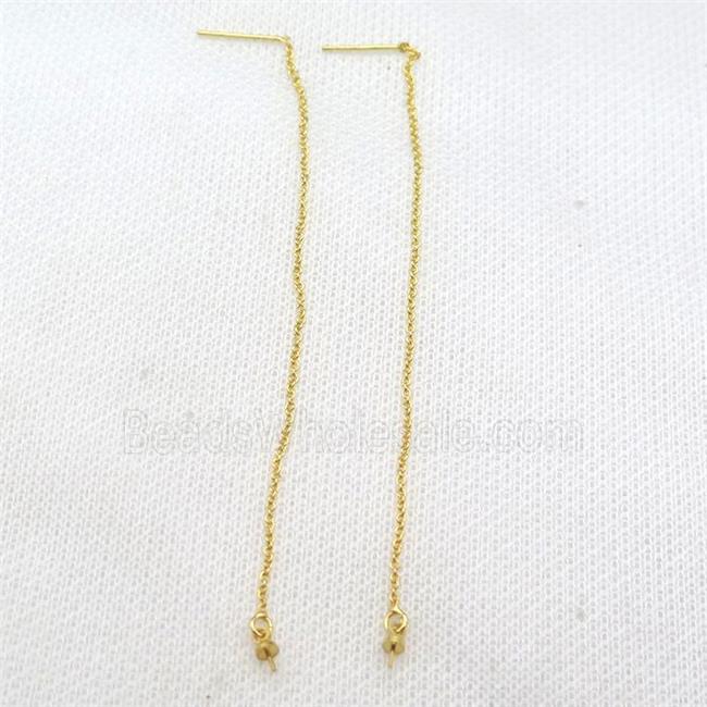 copper Stud Earrings wire, gold plated