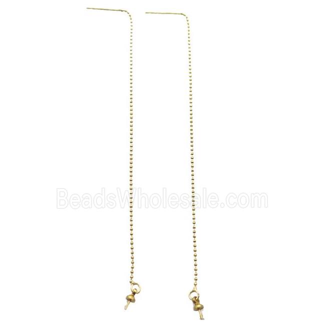 copper Stud Earrings wire, gold plated
