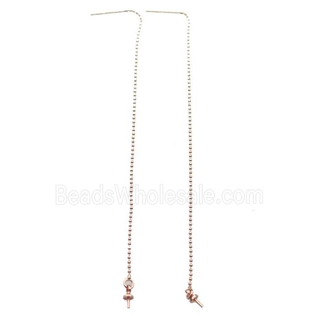 copper Stud Earrings wire, rose gold