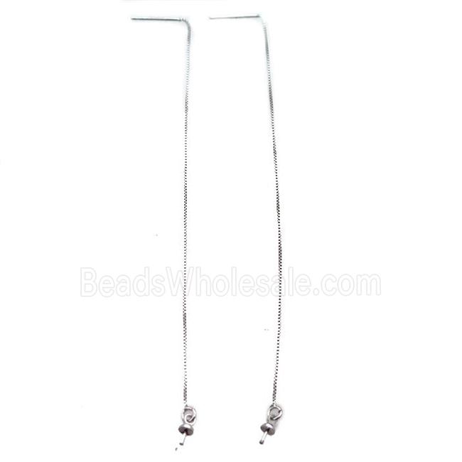 copper Stud Earrings wire, platinum plated