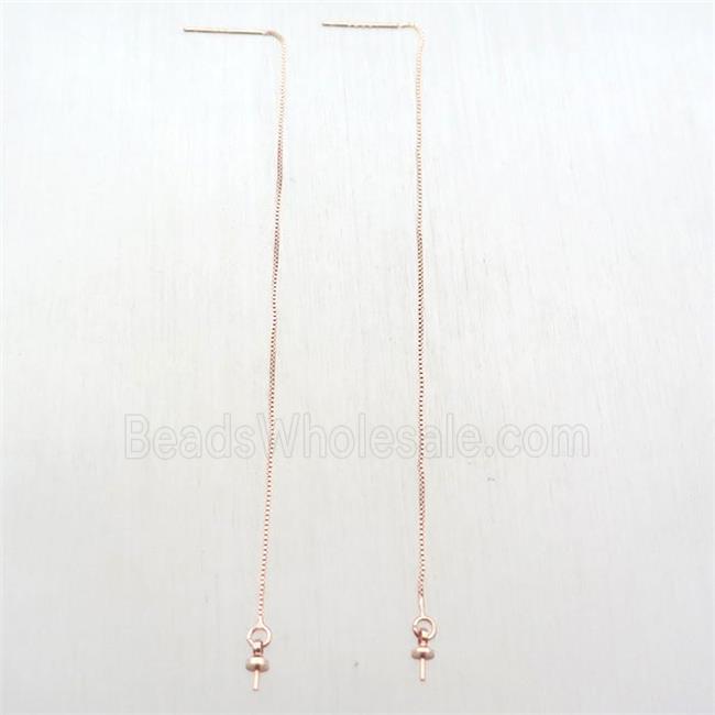 copper Stud Earrings wire, rose gold