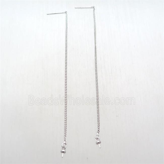 copper Stud Earrings wire, platinum plated