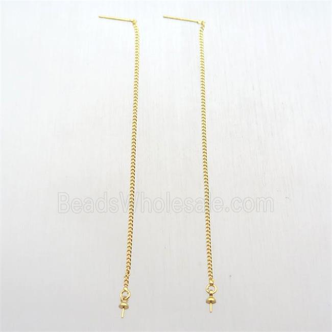 copper Stud Earrings wire, gold plated