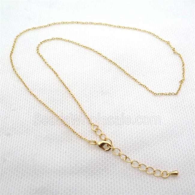 copper Necklace Chain, gold plated