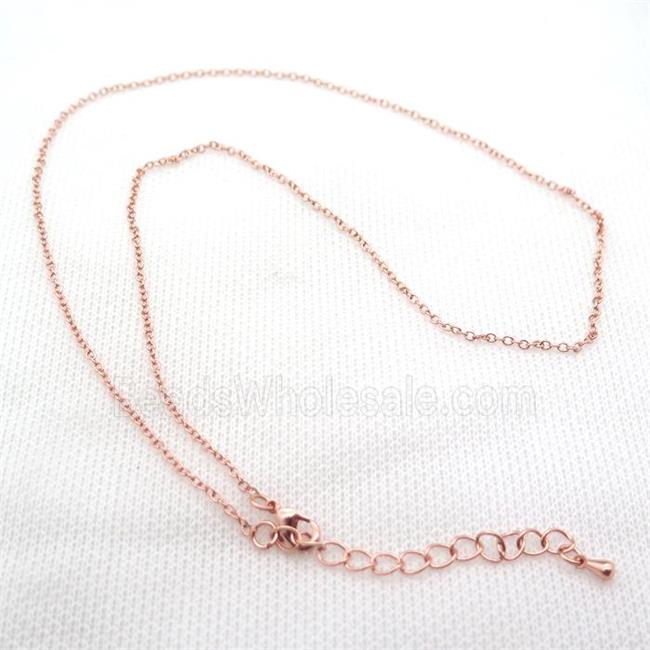 copper Necklace Chain, rose gold