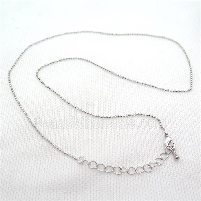 copper Necklace Chain, platinum plated