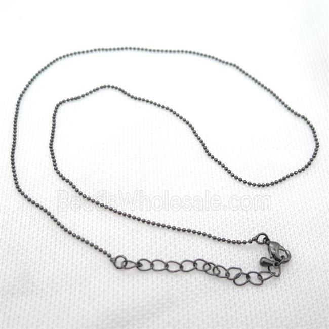 copper Necklace Chain, black plated