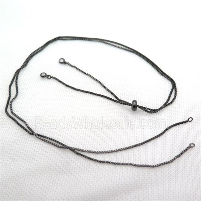 copper necklace Chain, black plated