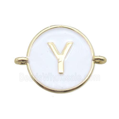 white enameling copper letter-Y connector, gold plated