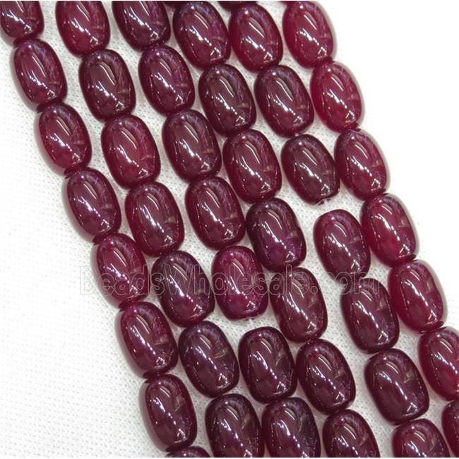 mauve Agate barrel Beads