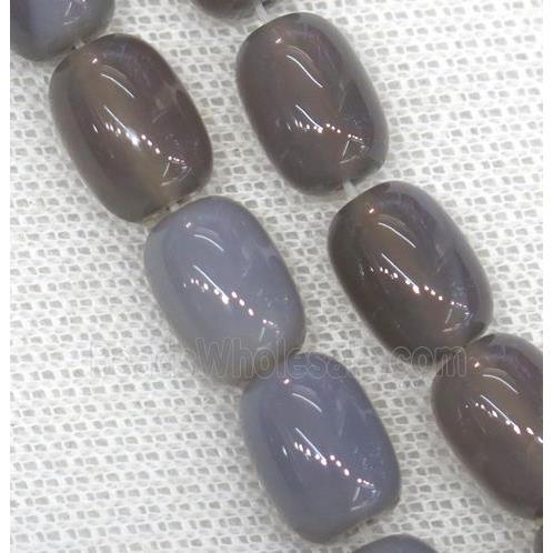 gray Agate barrel Beads