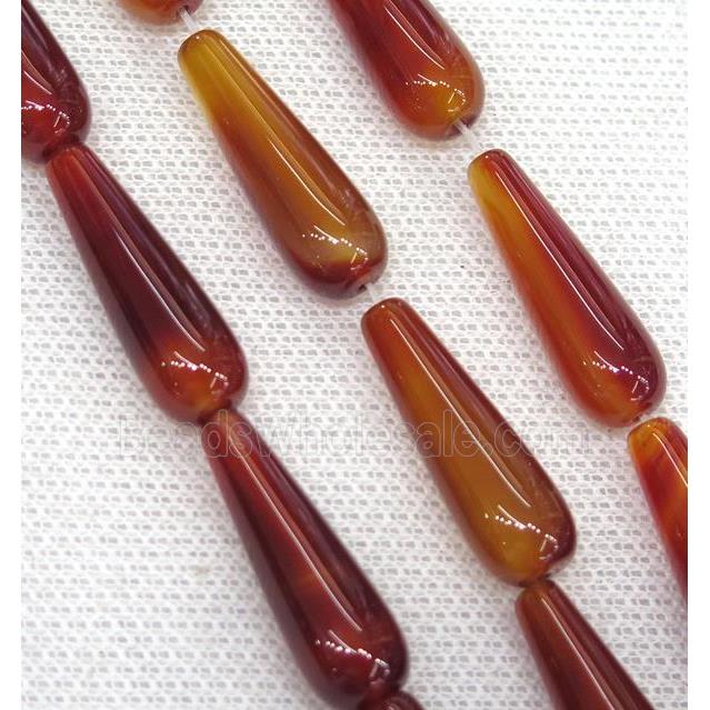 red Agate teardrop beads