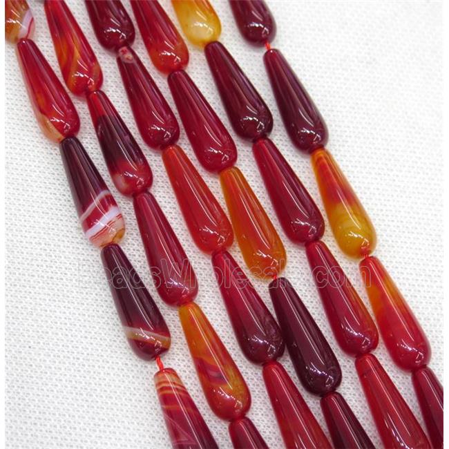 red Agate teardrop beads
