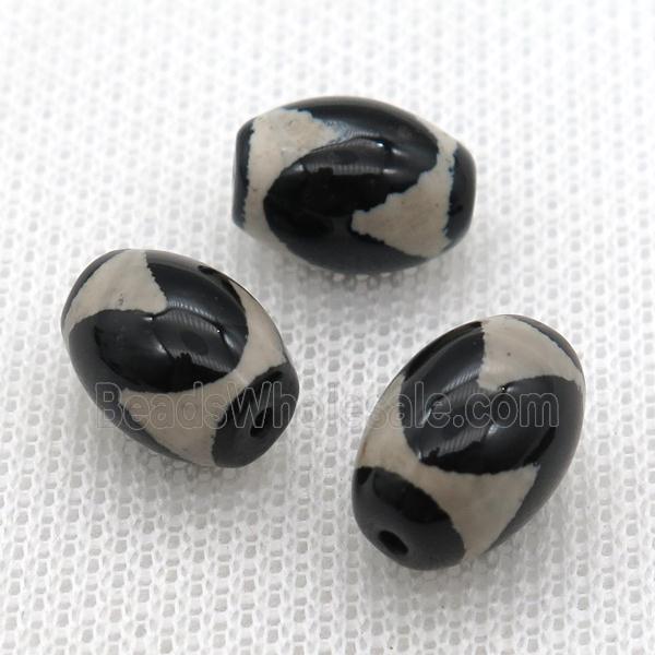 tibetan DZi barrel beads