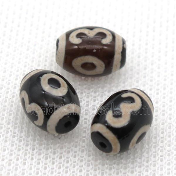 tibetan DZi barrel beads