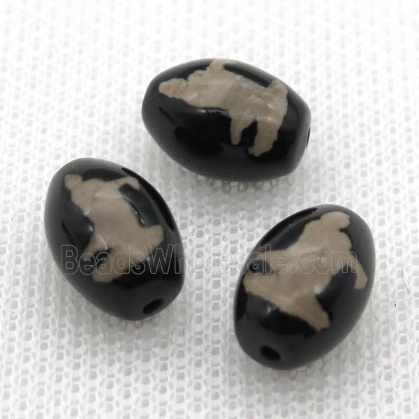 tibetan DZi barrel beads