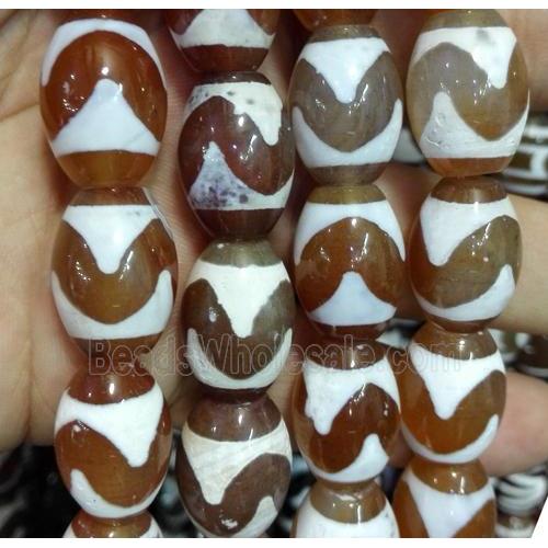 tibetan agate bead, barrel