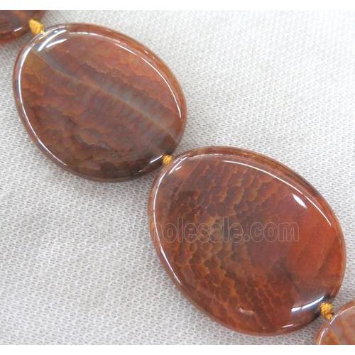 orange Agate bead, teardrop