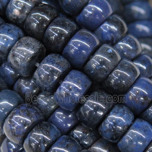 Blue Dumortierite Beads, barrel