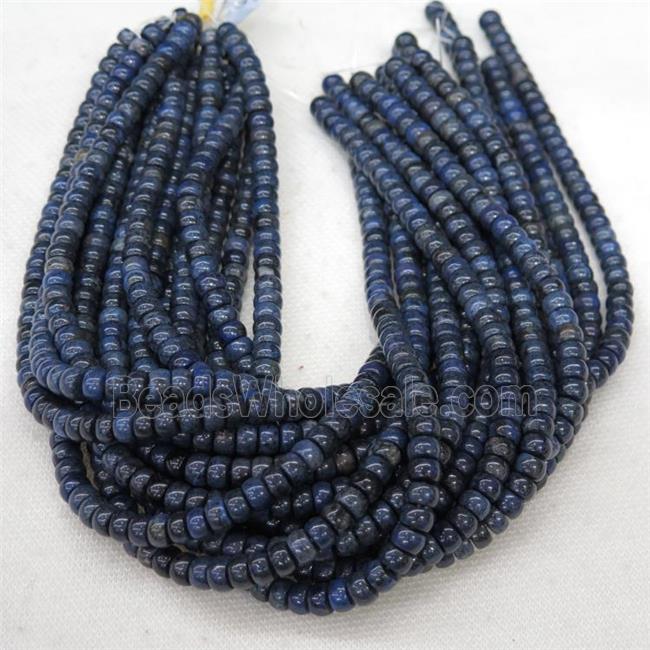 Blue Dumortierite Beads, barrel