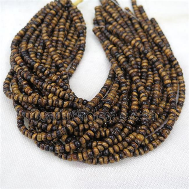 Tiger eye stone beads, barrel