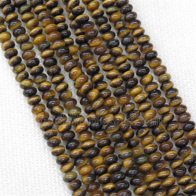 yellow Tiger eye stone rondelle beads