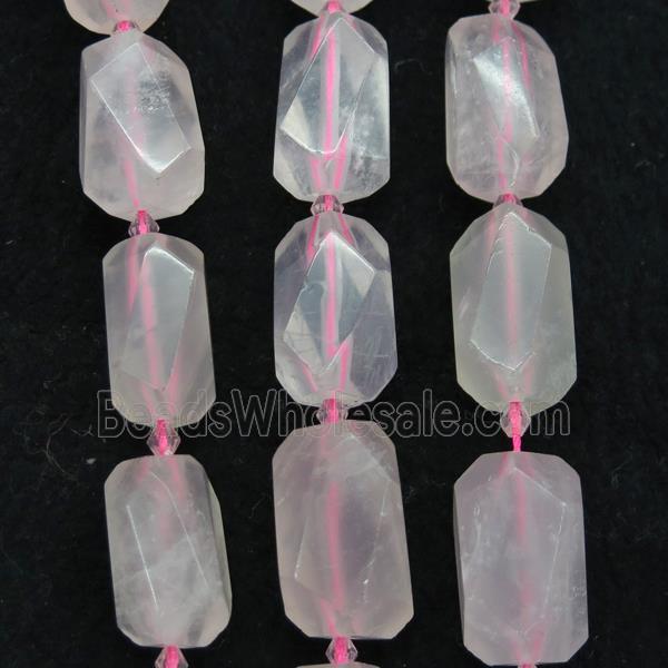 Rose Quartz nugget beads, pink, freeform