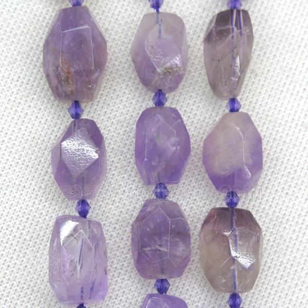 purple Amethyst nugget beads, freeform