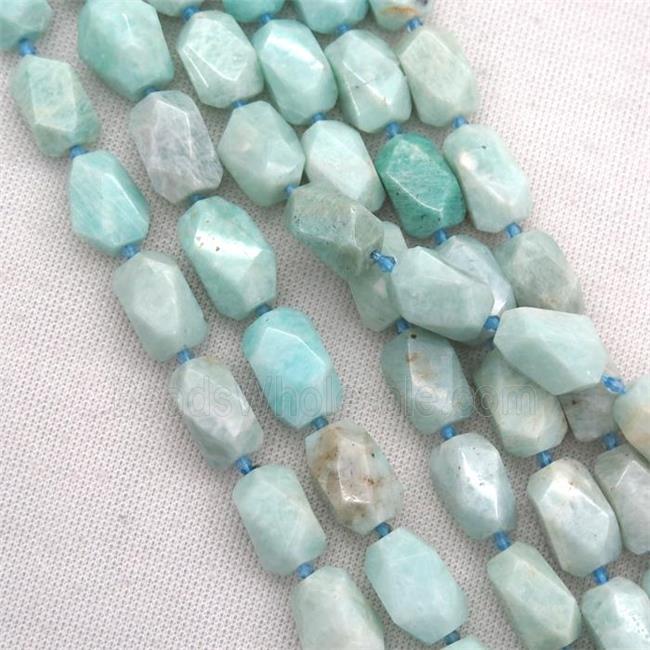 Amazonite nugget beads, freeform