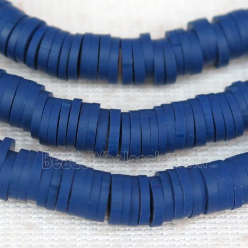 blue Fimo Polymer Clay heishi beads