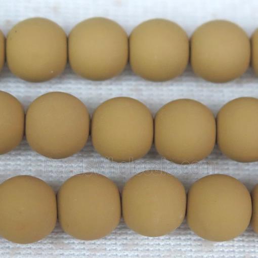 round brown Fimo Polymer Clay Beads