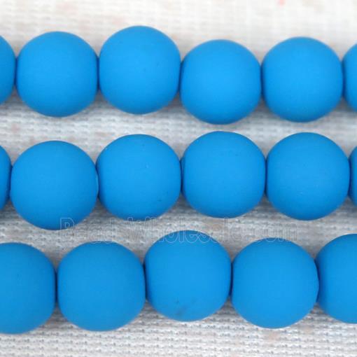 round blue Fimo Polymer Clay Beads