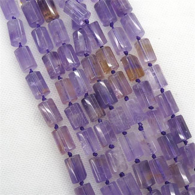 purple Ametrine beads, faceted column