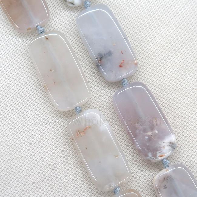Cherry Agate Beads, rectangle