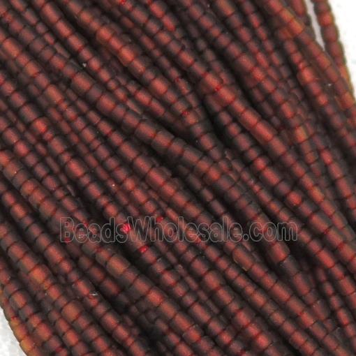 tiny Lampwork Glass Beads, redcoffee