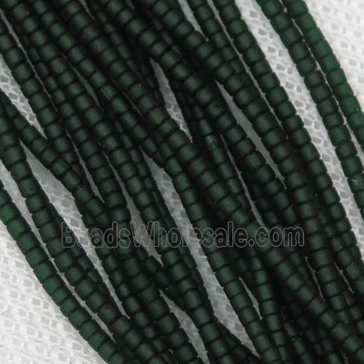 tiny darkgreen Lampwork Glass Beads