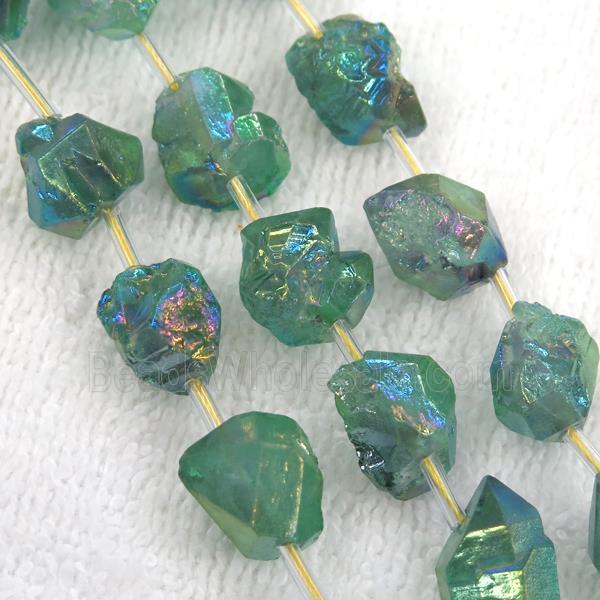 green Crystal Quartz chip beads