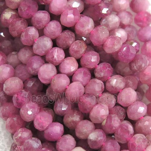 natural Tourmaline Beads, faceted rondelle