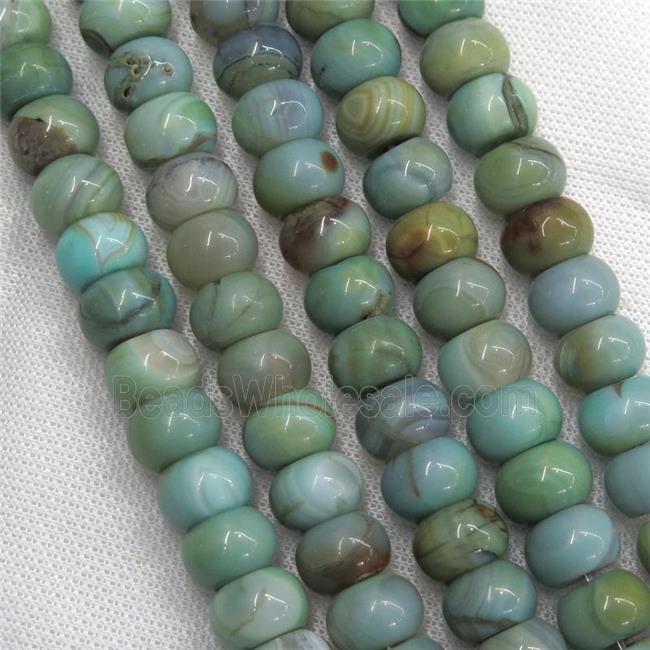 green Agate Beads, rondelle