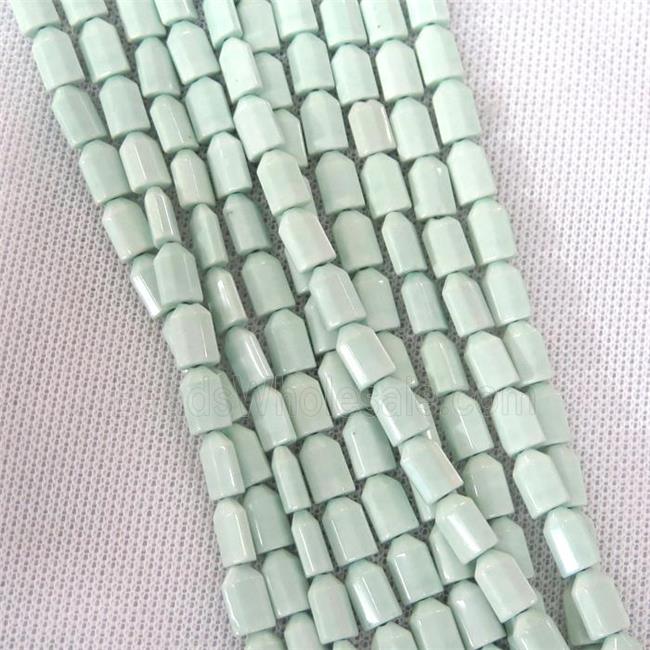 aqua Oxidative Agate bullet beads