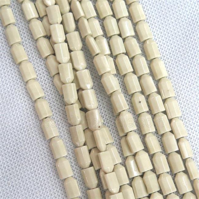 cream Oxidative Agate beads