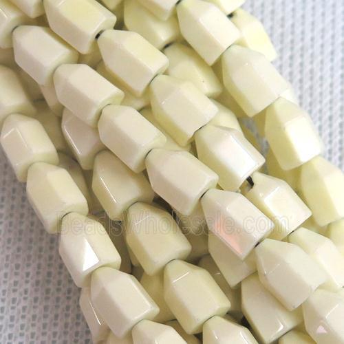yellow Oxidative Agate bullet beads
