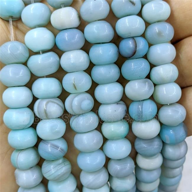 Blue Agate Rondelle Beads Dye