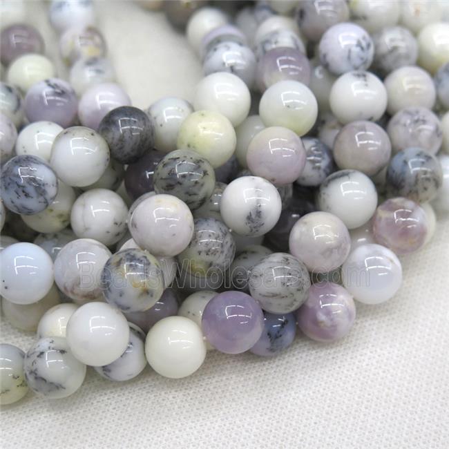 round white Moss Opal Jasper beads