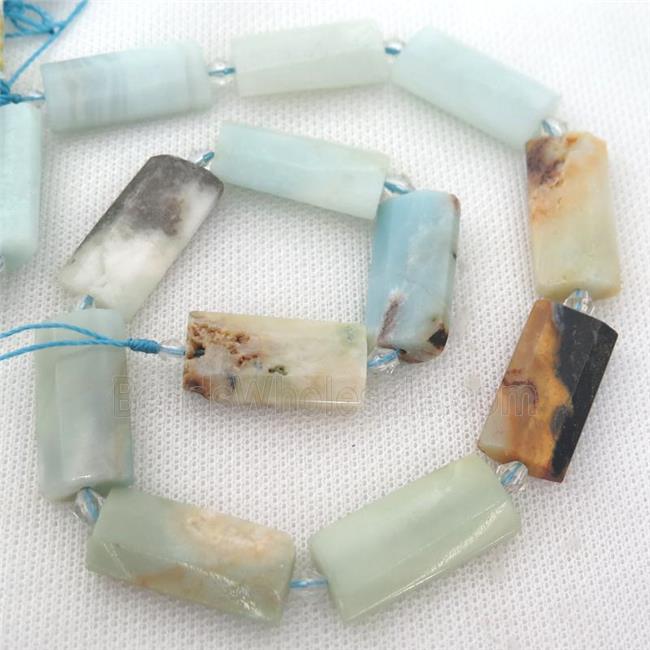 Chinese Amazonite Beads, faceted rectangle
